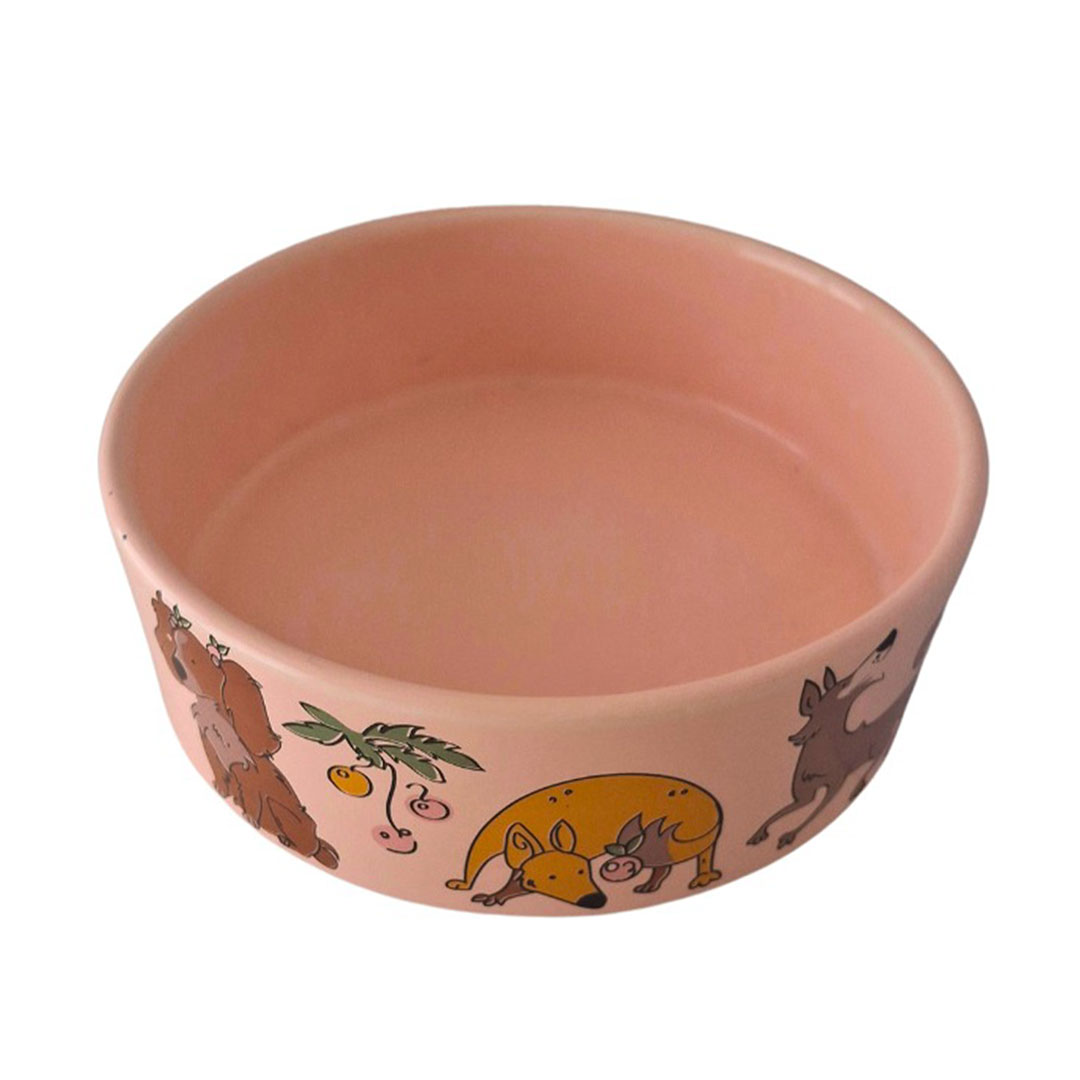 ظرف سرامیکی سگ اسکارلت 17 سانتی