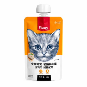 پودینگ گربه ونپی طعم مرغ و ماهی کاد 90 گرم نارنجی