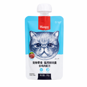 پودینگ گربه ونپی طعم مرغ 90 گرم  آبی
