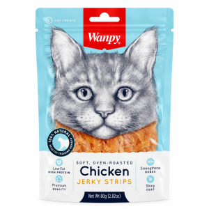 تشویقی گربه ونپی مدل Chicken Jerky Strips وزن 80 گرم
