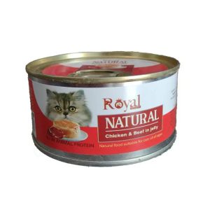 کنسرو گربه نچرال مرغ و گوشت رویال کوکو