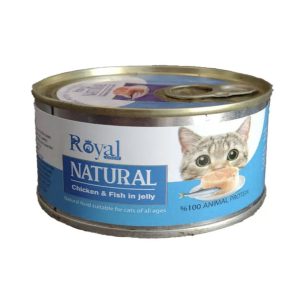 کنسرو گربه نچرال مرغ و ماهی رویال کوکو