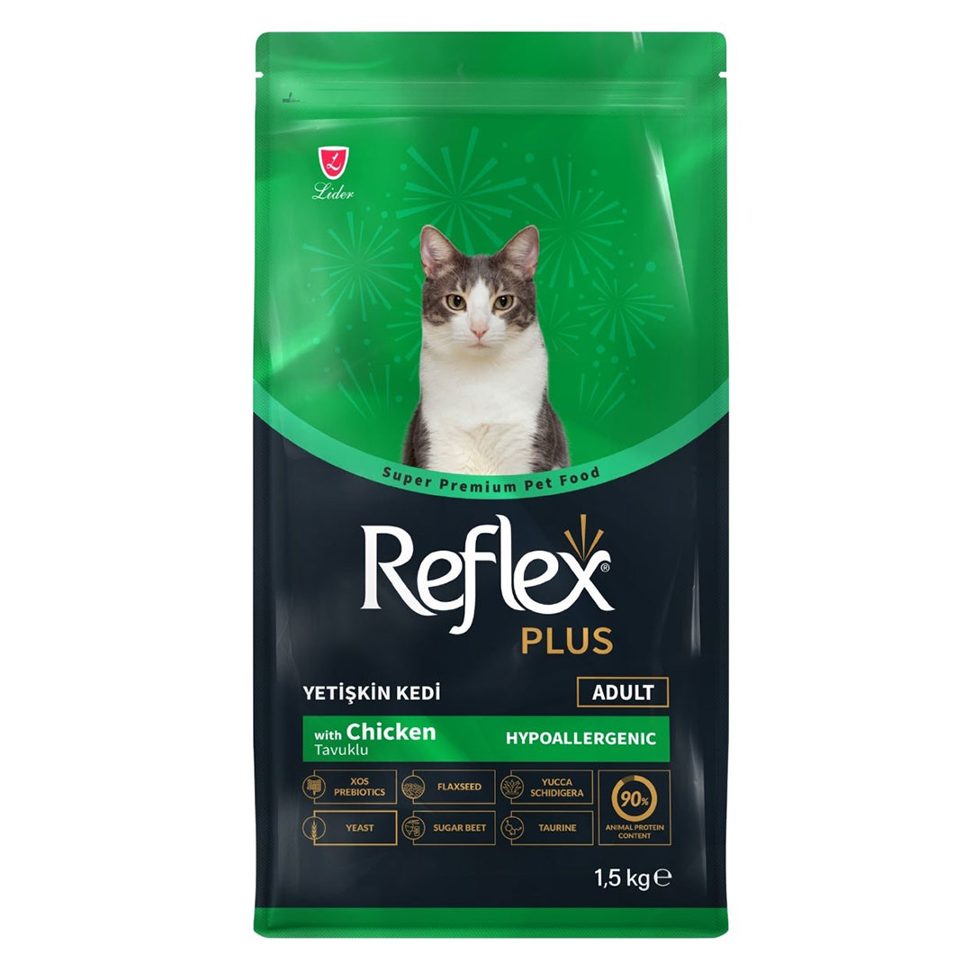 غذا خشک گربه رفلکس+ هایپوآلرژنیک 1.5 کیلویی