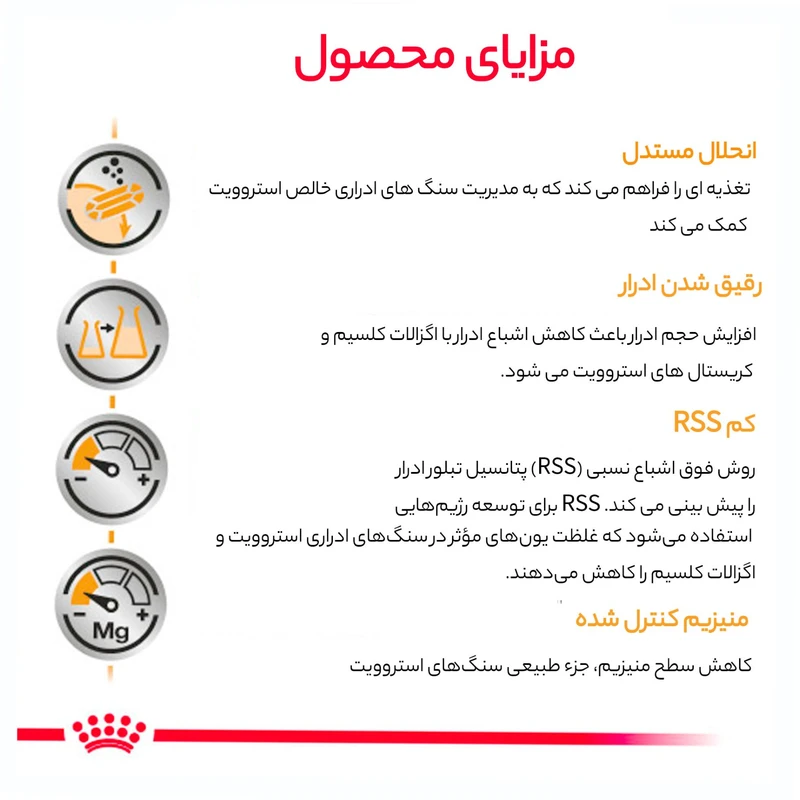 غذا گربه رویال کنین یونینری اس او 1.5 کیلویی