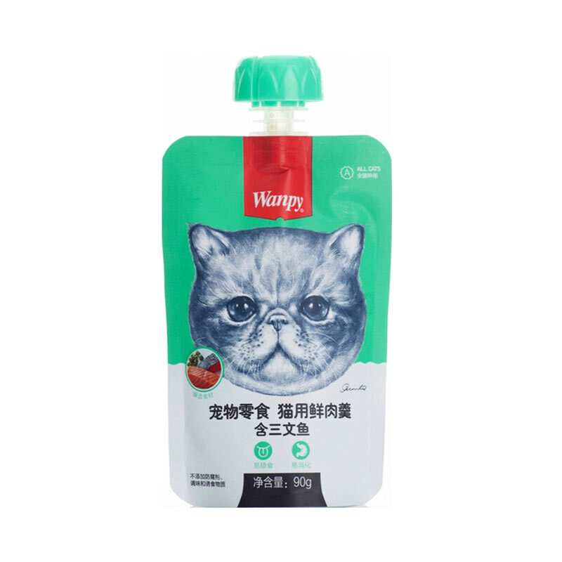 پودینگ گربه ونپی طعم ماهی سالمون 90 گرم سبز