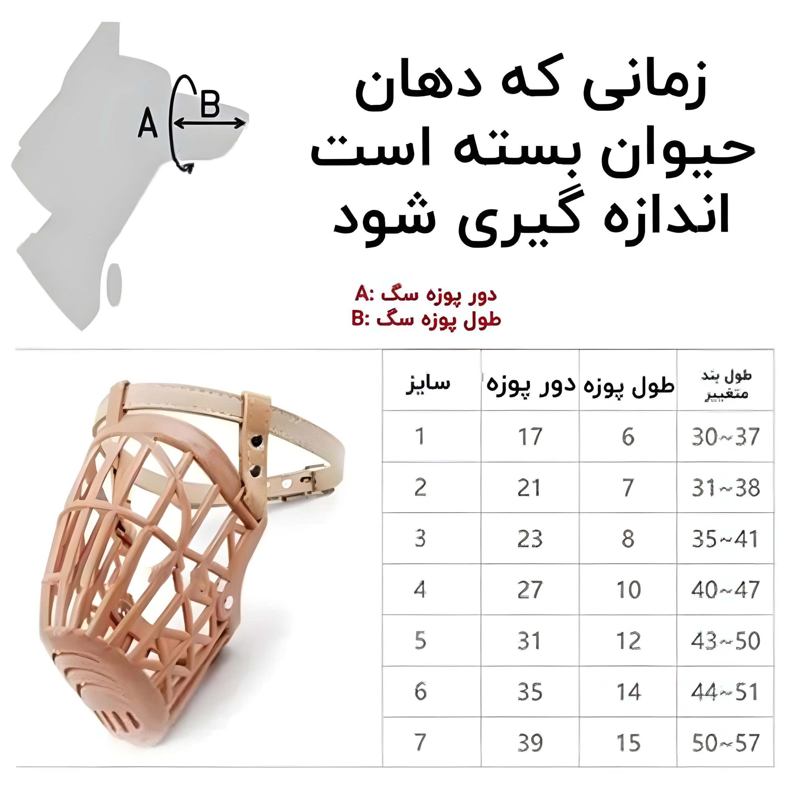 پوزه بند پلاستیکی سایز 4