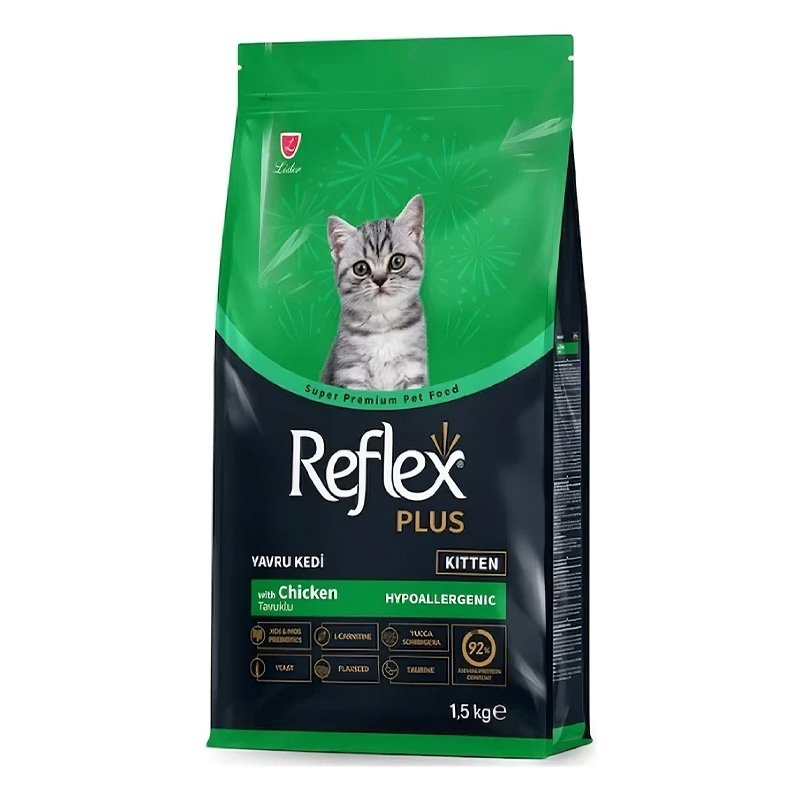 غذا خشک بچه گربه رفلکس+ هایپوآلرژنیک 1.5 کیلویی