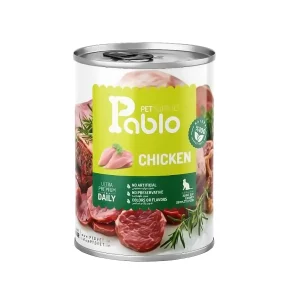 کنسرو نچرال گربه بالغ گوشت مرغ پابلو 400 گرمی