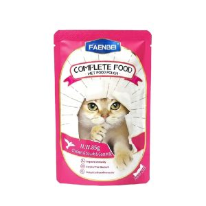 پوچ گربه فنبی با طعم مرغ و شیر 85 گرمی