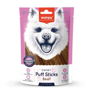 تشویقی سگ ونپی مدل Puff Sticks Beef وزن 100 گرم