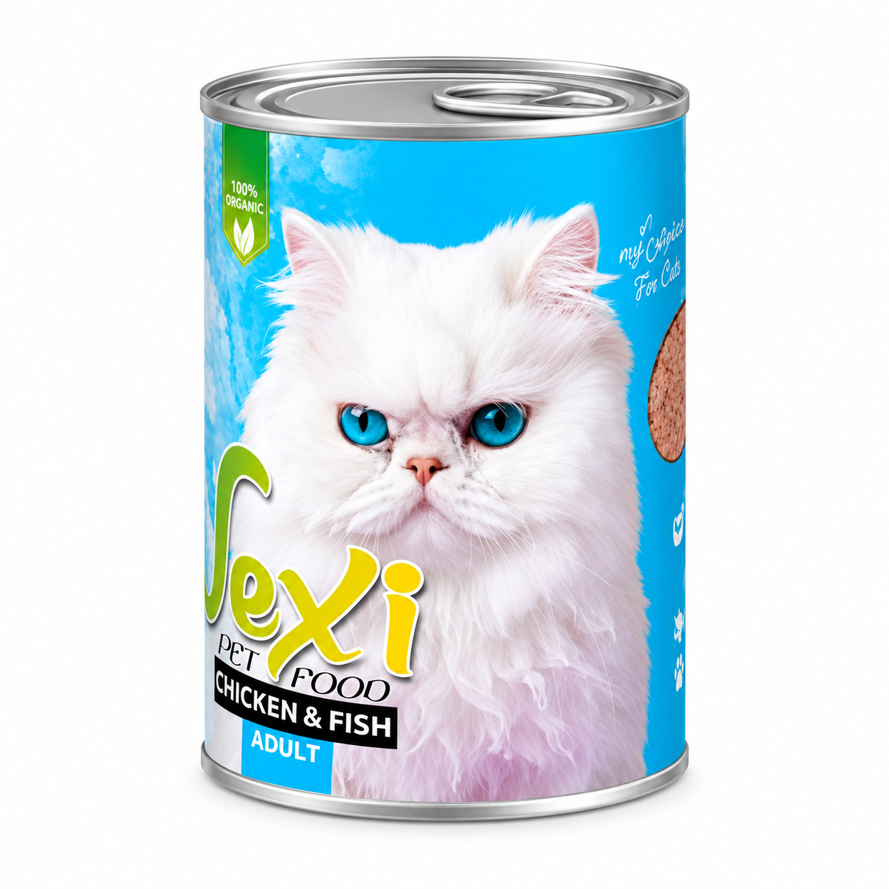 کنسرو 400 گرم گربه بالغ طعم مرغ و ماهی وکسی